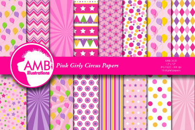 Girly Circus Papers AMB-2630