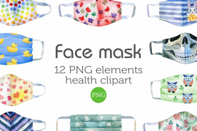 Watercolor Face Mask