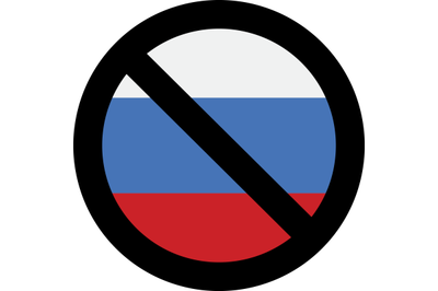 Ban russia icon