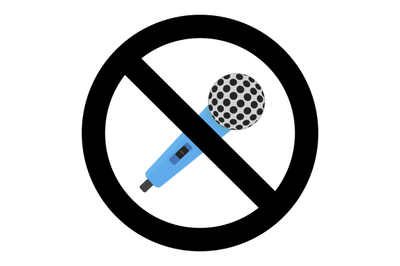 No microphone symbol