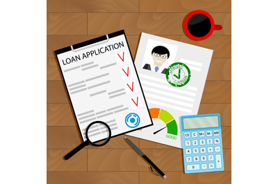 Approved credit loan concept