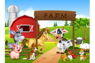 Farm Animals Vector Set