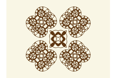 Ornament Abstract Brown Color