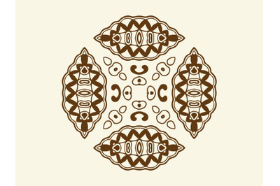 Ornament Abstract Brown Color Design