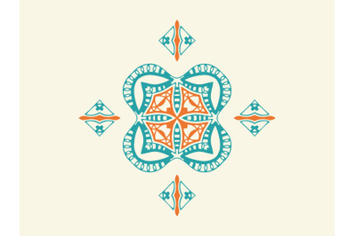 Ornament Abstract Tosca Orange Color