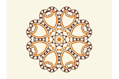 Ornament Abstract Brown Color Design