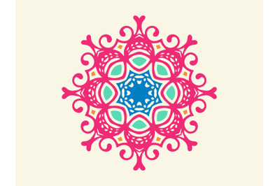 Ornament Abstract Pink Tosca Blue Orange Color