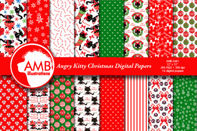 Angry Cats Christmas Papers AMB-2661