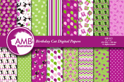 Birthday Cats Papers AMB-2672