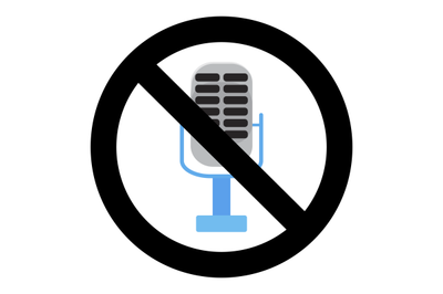 No voice in microphone, ban karaoke badge