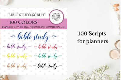 100 Bible Study font clipart&2C; Bible Study sticker clipart