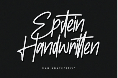 Epstein Signature Handwritten Handmade Font