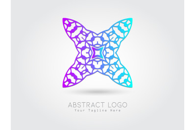 Logo Abstract Gradation Purple Blue Color