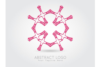 Logo Abstract Pink Color Design