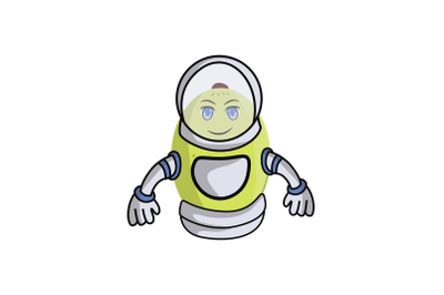 Ambarella Fruit Astronaut Cartoon Character