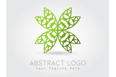 Logo Abstract Butterfly Green Color