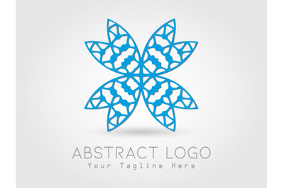 Logo Abstract Butterfly Blue Color