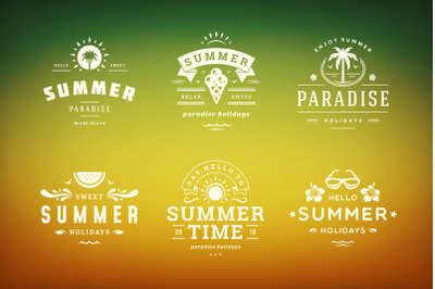 Summer Holidays Emblems &amp; Badges