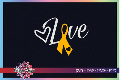 Love ribbon svg, orange ribbon svg, ribbon, Leukemia cancer awareness