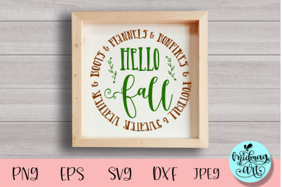 Hello fall wood sign svg, fall wood sign svg