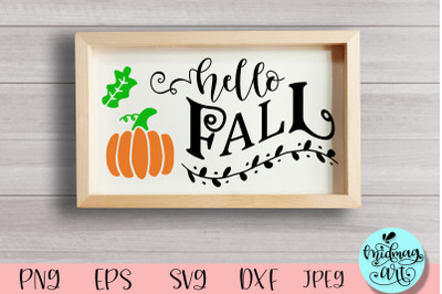 Hello fall wood sign svg, fall wood sign svg