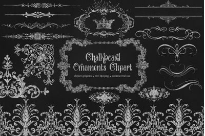 Chalkboard Ornaments Clipart