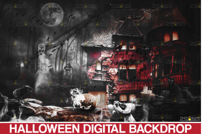 Halloween Backdrop &amp; Scary Photoshop overlay