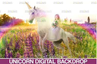 Majestic unicorn backdrop &amp; Flower backdrop photoshop