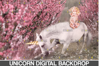 Majestic unicorn backdrop &amp; Flower backdrop photoshop