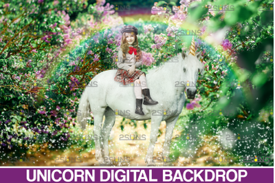 Majestic unicorn backdrop &amp; Flower backdrop photoshop