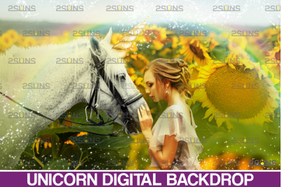 Majestic unicorn backdrop &amp;amp; Flower backdrop photoshop