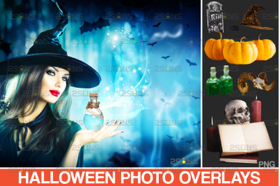 Halloween clipart &amp;amp; Photoshop overlay Halloween overlay