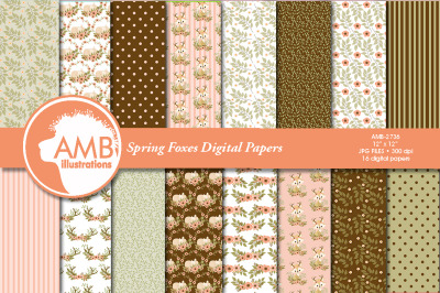 Spring Foxes Papers AMB-2736