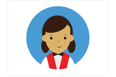 Icon Character Student Female with Tie