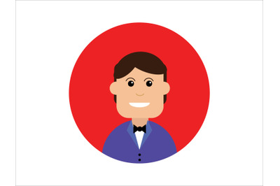 Icon Character Man with Tie Blue Shirt