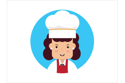 Icon Character Chef Apron Red Female