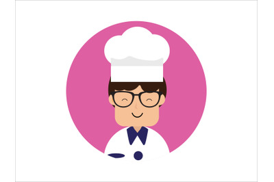 Icon Character Chef Apron Pink Male