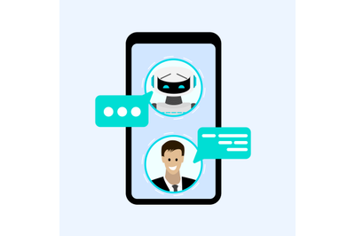 Chatting with bot in smartphone messenger