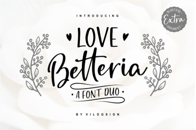 Love Betteria a Lovely Font Duo