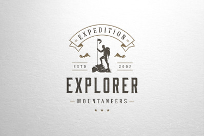 Vector logotype for mountaineers and explorers club