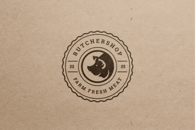 Logotype for promoting butcher store