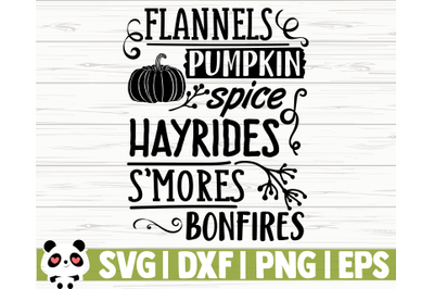 Flannels Pumpkin Spice Hayrides S&#039;mores Bonfires