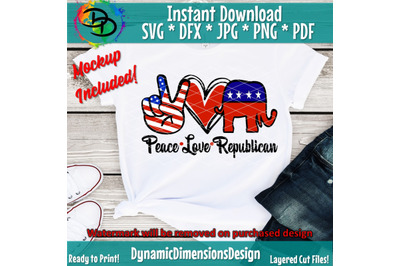 Peace Love SVG&2C; Republican Party SVG&2C; American President&2C; Election Campaign Bundle&2C; Keep America Great&2C; Cricut Silhouette Cutting Files