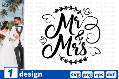 1 MR AND MRS, wedding quotes cricut svg