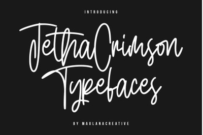 Jetha Crimson Signature Brush Font Typeface