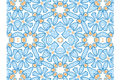 Pattern Abstract Blue Orange Color