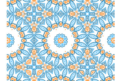 Pattern Abstract Blue Orange Color