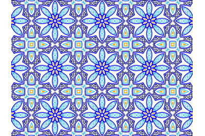 Pattern Abstract Navy Blue Yellow Color