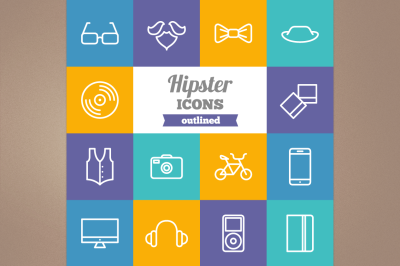 Outline Hipster Icons