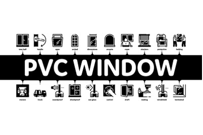 Pvc Window Frames Minimal Infographic Banner Vector